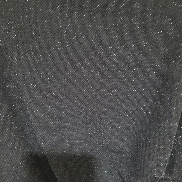 Alex Evenings Black Metallic Ruched Gown Dress with Embellished Sleeves Size 12